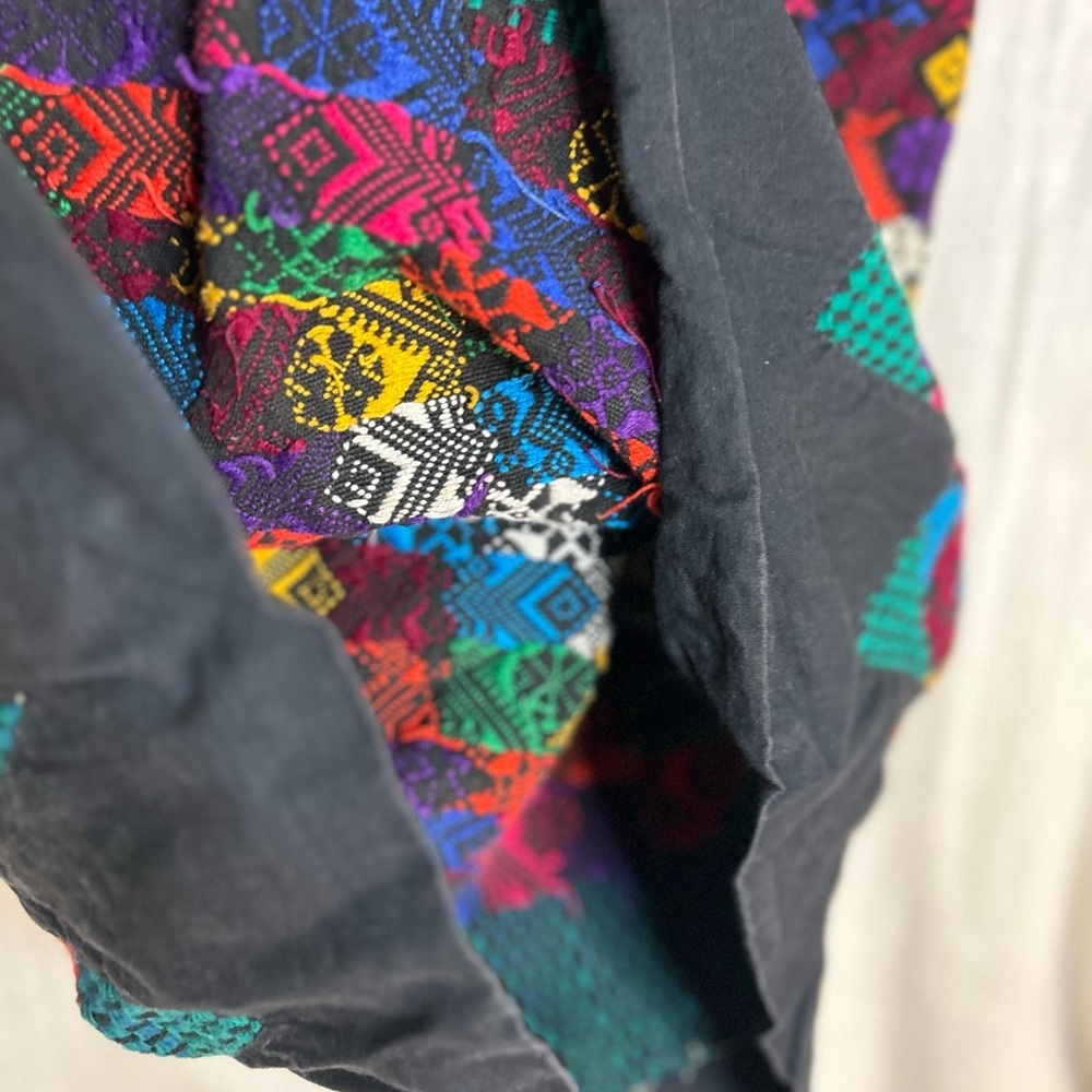 Vintage huipil dress Mexican embroidered size medium - Picture 4 of 13